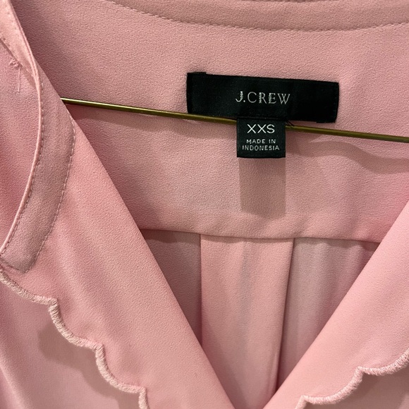 JCrew Long Sleeve Drapey Scalloped Top in Bohemian Rose - Picture 5 of 7